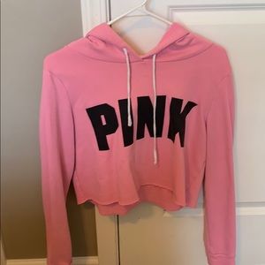pink cropped sweater